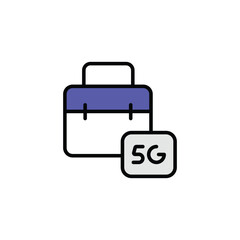 5G icon design with white background stock illustration