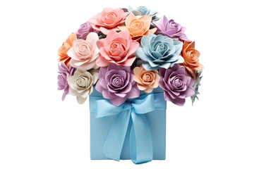 Gift Box with Handmade Flowers