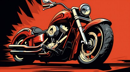 motorcycle on a colourful background