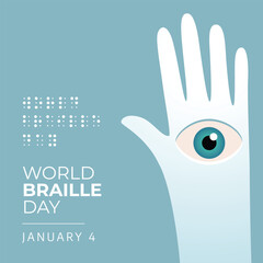 Flyers commemorating World Braille Day or its associated events can feature vector pictures concerning the day. designing flyers, designing celebrations.