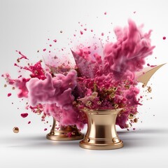 Pink Megaphone Flying Icons Bubbles Isolated , Background Images , Hd Wallpapers