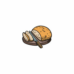 Fototapeta premium bakery bread vector hand drawing for design, element, template, food design, restaurant design, menu design, etc