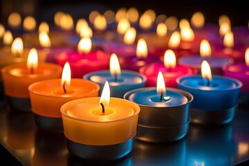 Obraz na płótnie Canvas Close-up of burning candles