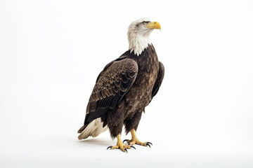 Eagle Portrait Isolated White Background