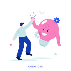 Flat Character Business Concept