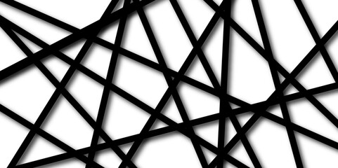 Abstract geometric background.  Black Thick Paint Lines on White Background. Texture design. wallpaper.