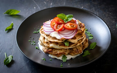 Capture the essence of Musakhan in a mouthwatering food photography shot Generative AI