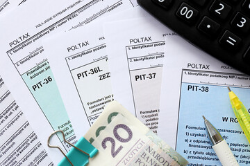 Declaration of the amount of earned income or incurred loss, PIT-36, PIT-36L, PIT-37 and PIT-38 tax...