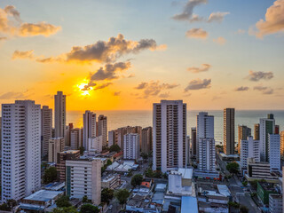 The metropolis with its imposing architecture makes up the urban landscape of Recife, the capital of Pernambuco, in the Northeast of Brazil.