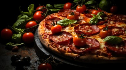 Colorful Pizza Ingredients Pattern Made Cherry , Background Images , Hd Wallpapers