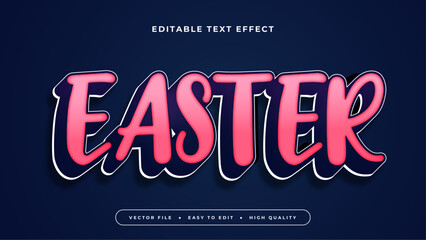 Black and pink easter 3d editable text effect - font style