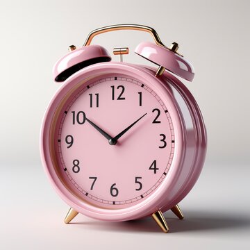 3D Alarm Clock On Pastel Pink , Background Images , Hd Wallpapers