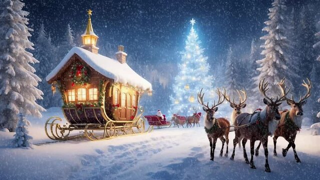 christmas tree in the snow