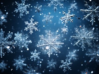 Background filled with snowflakes Christmas and New Year concept