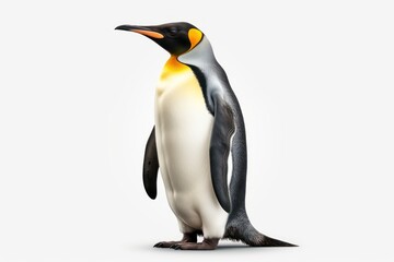 King penguin isolated on transparent or white background