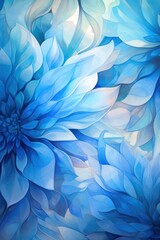 Fototapeta na wymiar Layered petals in a stylized blue flower