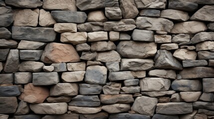 stone wall made of old cobblestones.