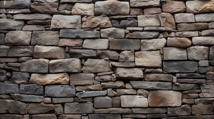 Obraz premium stone wall made of old cobblestones.