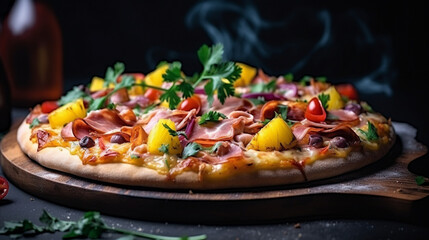 slice of pizza HD 8K wallpaper Stock Photographic Image 