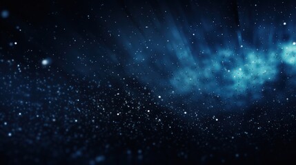 Naklejka premium Abstract background of dark blue particles and soft blurred glow.