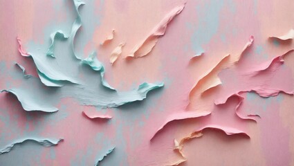 A Close Up of a Vibrant Pink and Blue Wall