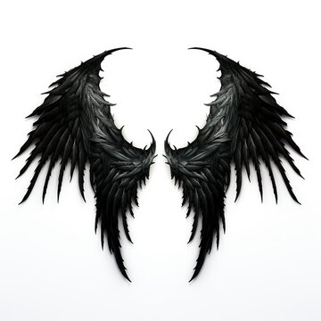 Demon wings isolated on White background