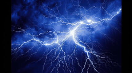 Electric Fury: Unornamented Lightning Strike Illustration