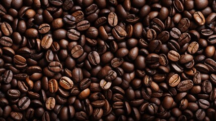 Fototapeta premium Roasting coffee beans that are selected for quality from fresh coffee beans.