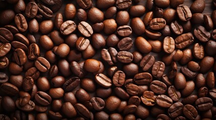 Fototapeta premium Roasting coffee beans that are selected for quality from fresh coffee beans.