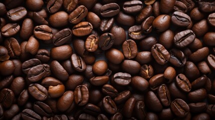 Naklejka premium Roasting coffee beans that are selected for quality from fresh coffee beans.