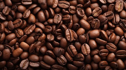 Fototapeta premium Roasting coffee beans that are selected for quality from fresh coffee beans.