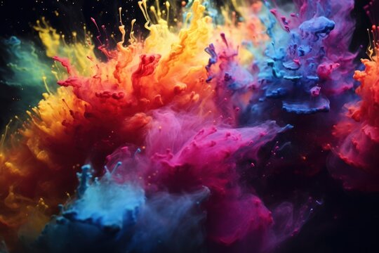 Ethereal colorful painting background