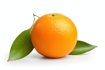 Orange fruit isolated on white background. Clipping path included for easy isolation. 
