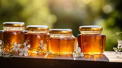Honey jars that have honeycomb inside