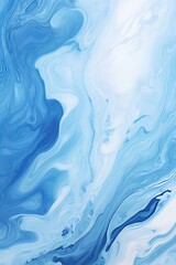 Textured marble swirls in different blue hues background 