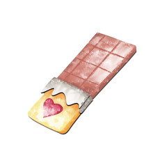 Illustration during the Valentine’s Day, with watercolor and shadow techniques feel like paper cut.