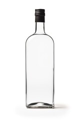 A bottle with a simple label isolated on white background