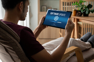 Software update on computer for modish version of device software upgrade