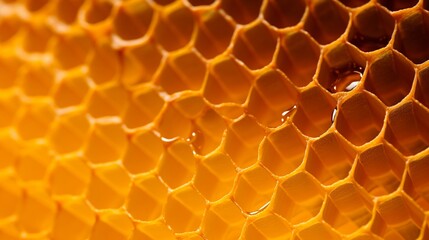 The yellow honeycomb texture has a honeycomb pattern