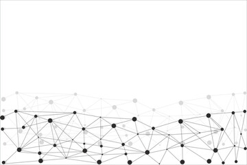 Abstract digital technology hi tech futuristic black  white background, cyber information communication, innovation future tech data, internet network connection,  big data lines dots, circuit vector 