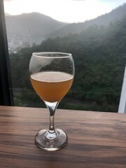 glass of beer on the table