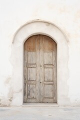 Fototapeta na wymiar A simple, unadorned doorway isolated on white background