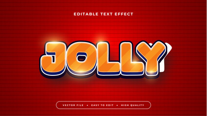 Red orange and blue jolly 3d editable text effect - font style