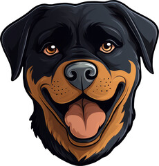 Rottweiler dog sticker transparent background PNG clipart