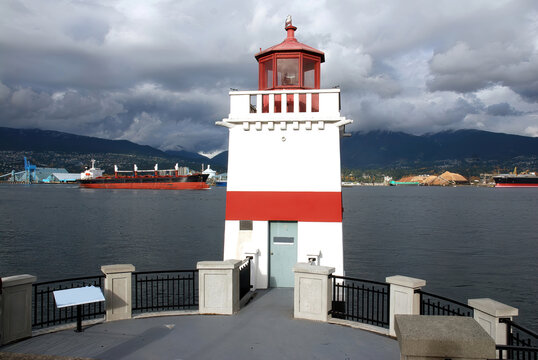 The Brockton Point Lighthouse in Stanley Park, Vancouver Canada, built in 2014The Brockton Point Lighthouse in Stanley Park, Vancouver Canada, built in 2014