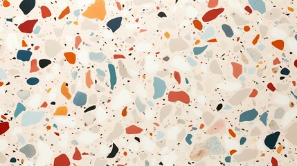 Abstract colorful terrazzo floor texture background AI Generated