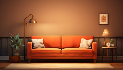 modern living room with sofa