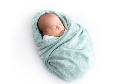 Baby Swaddle Blanket Isolated On White Background