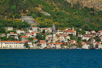 Fototapeta na wymiar Perast town in the Bay of Kotor
