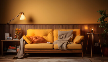 modern living room with sofa